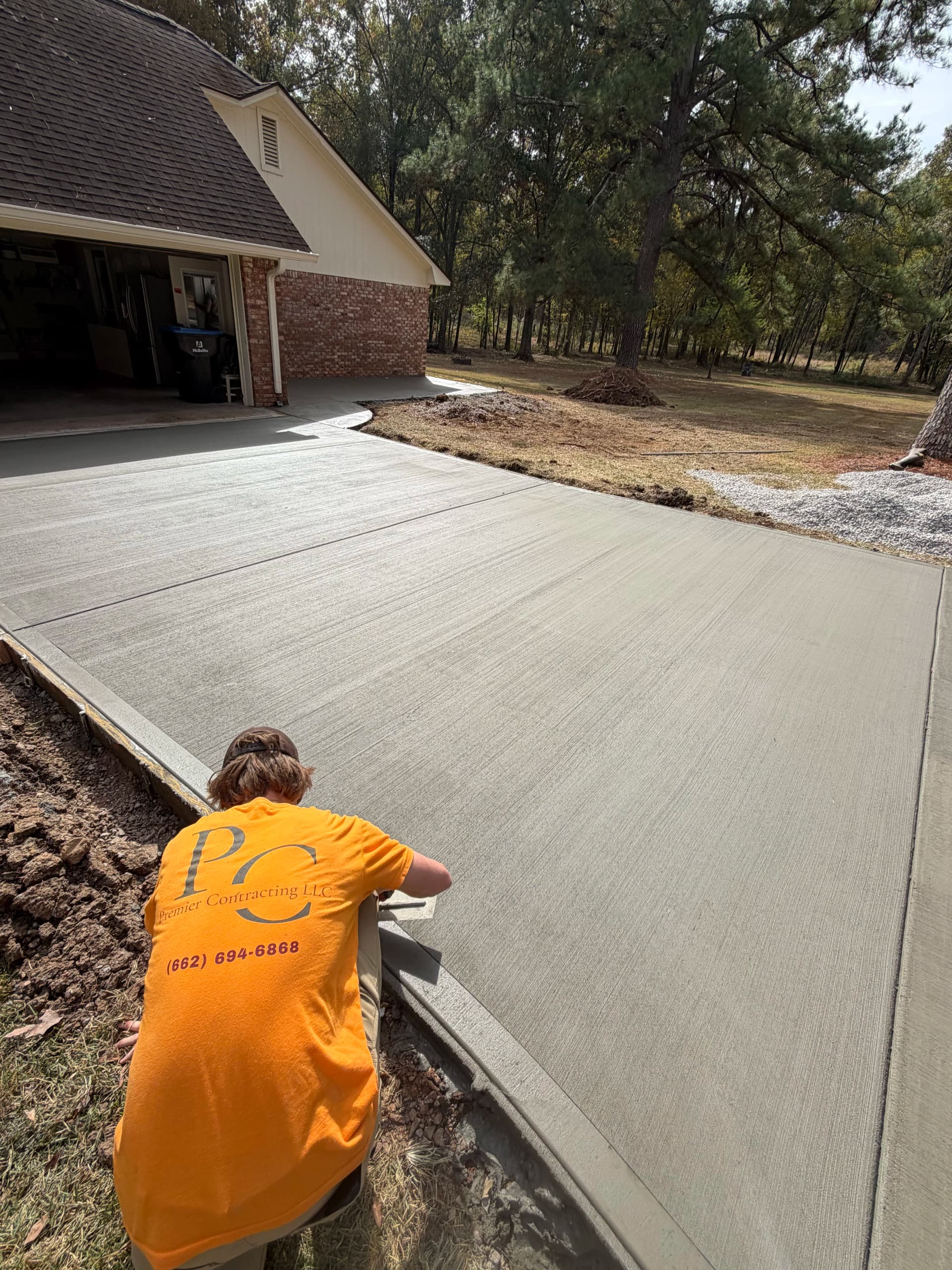 Gallery photos for New Concrete Driveway and Porch Pour for a Brick Home: Image #2