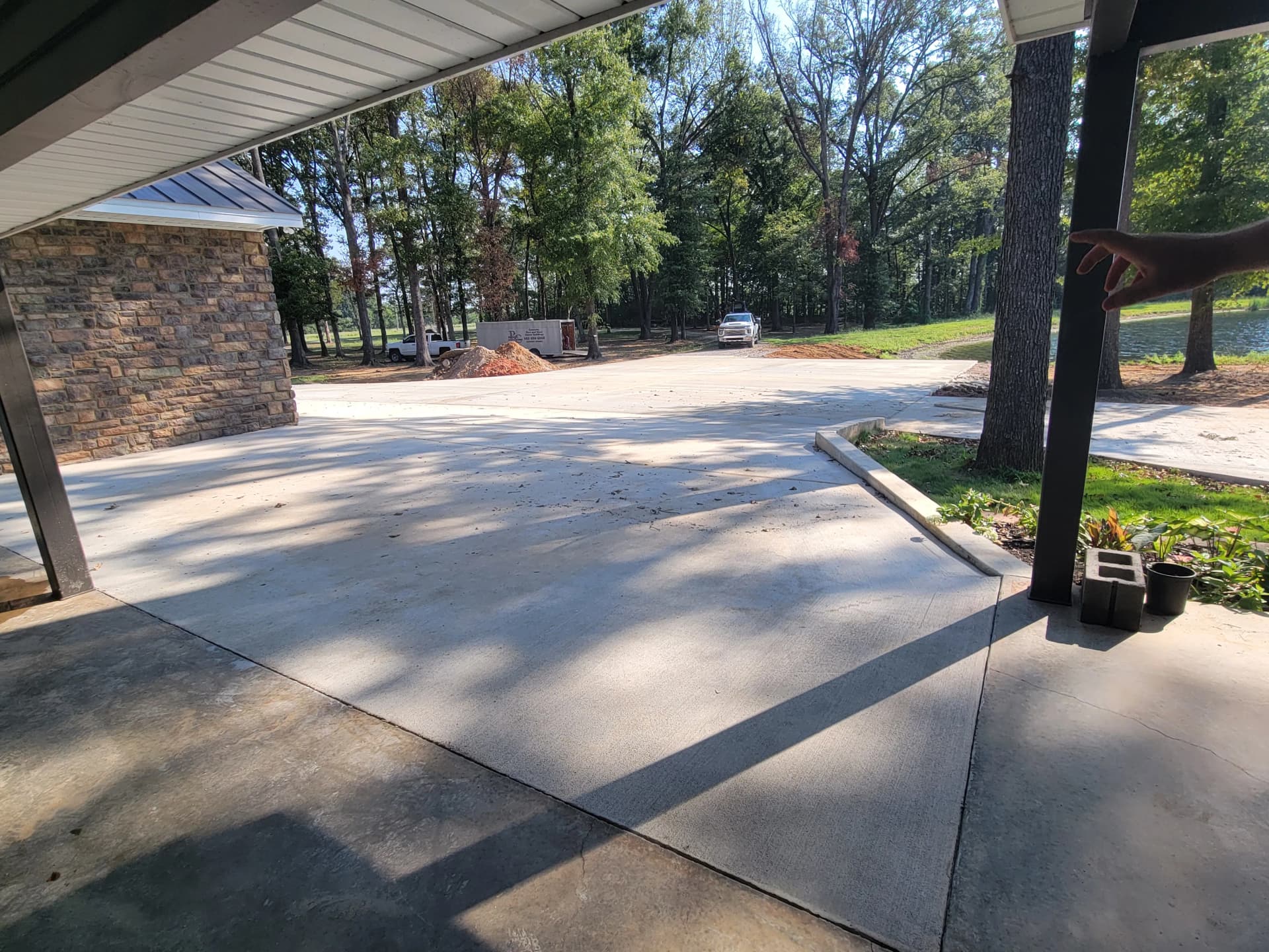 Gallery photos for 8,000 Sq Ft Exterior Concrete Pour on a Lakefront Property: Image #2