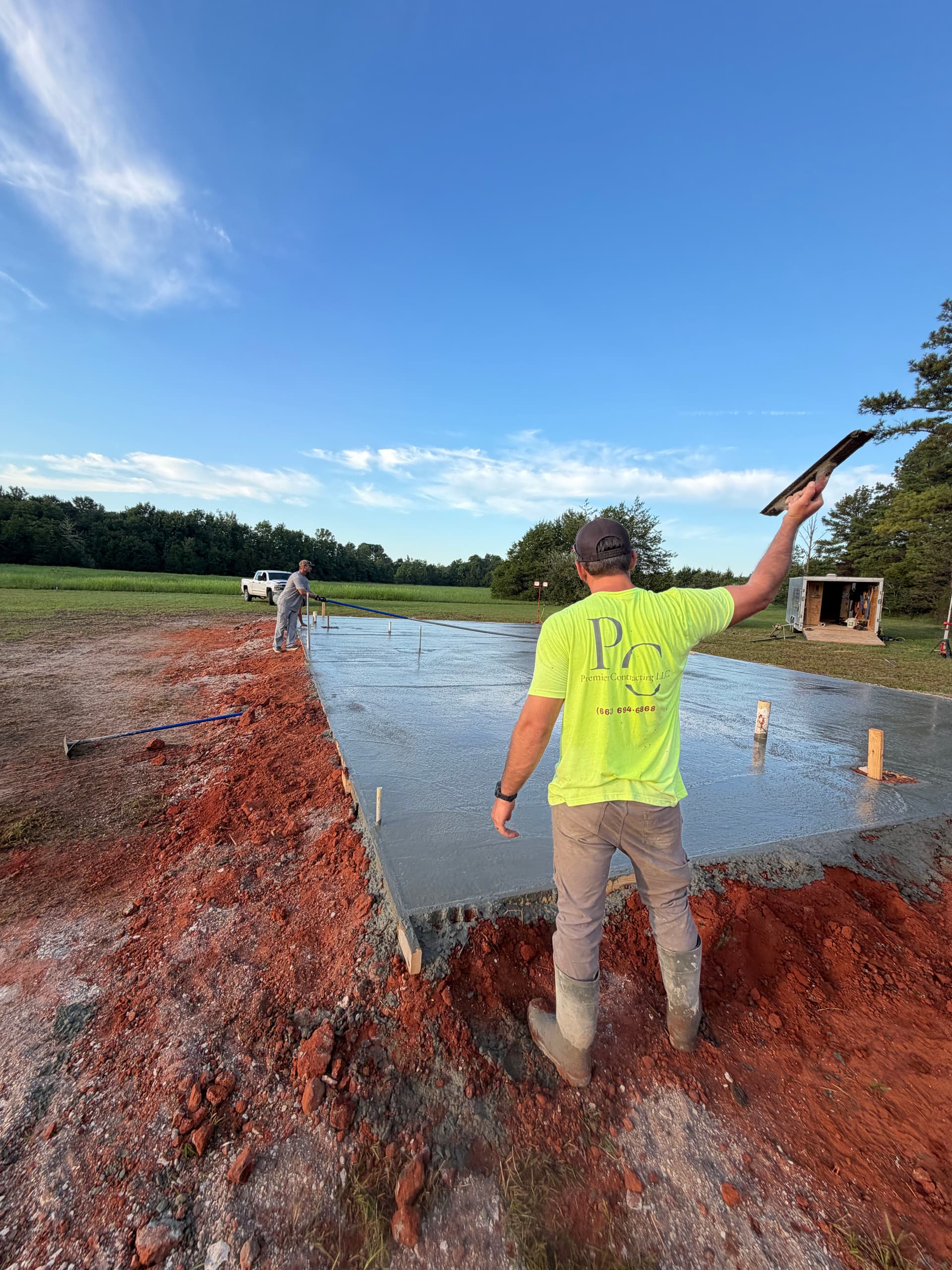 Gallery photos for Concrete Slab Foundation Poured for a New Barndominium Build: Image #2