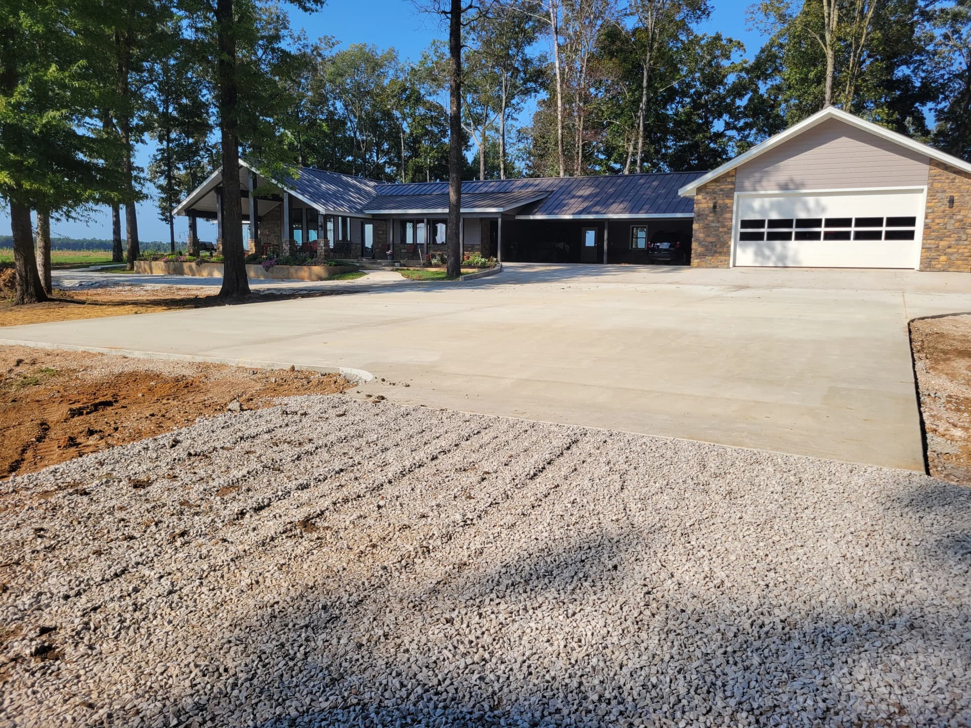 8,000 Sq Ft Exterior Concrete Pour on a Lakefront Property image