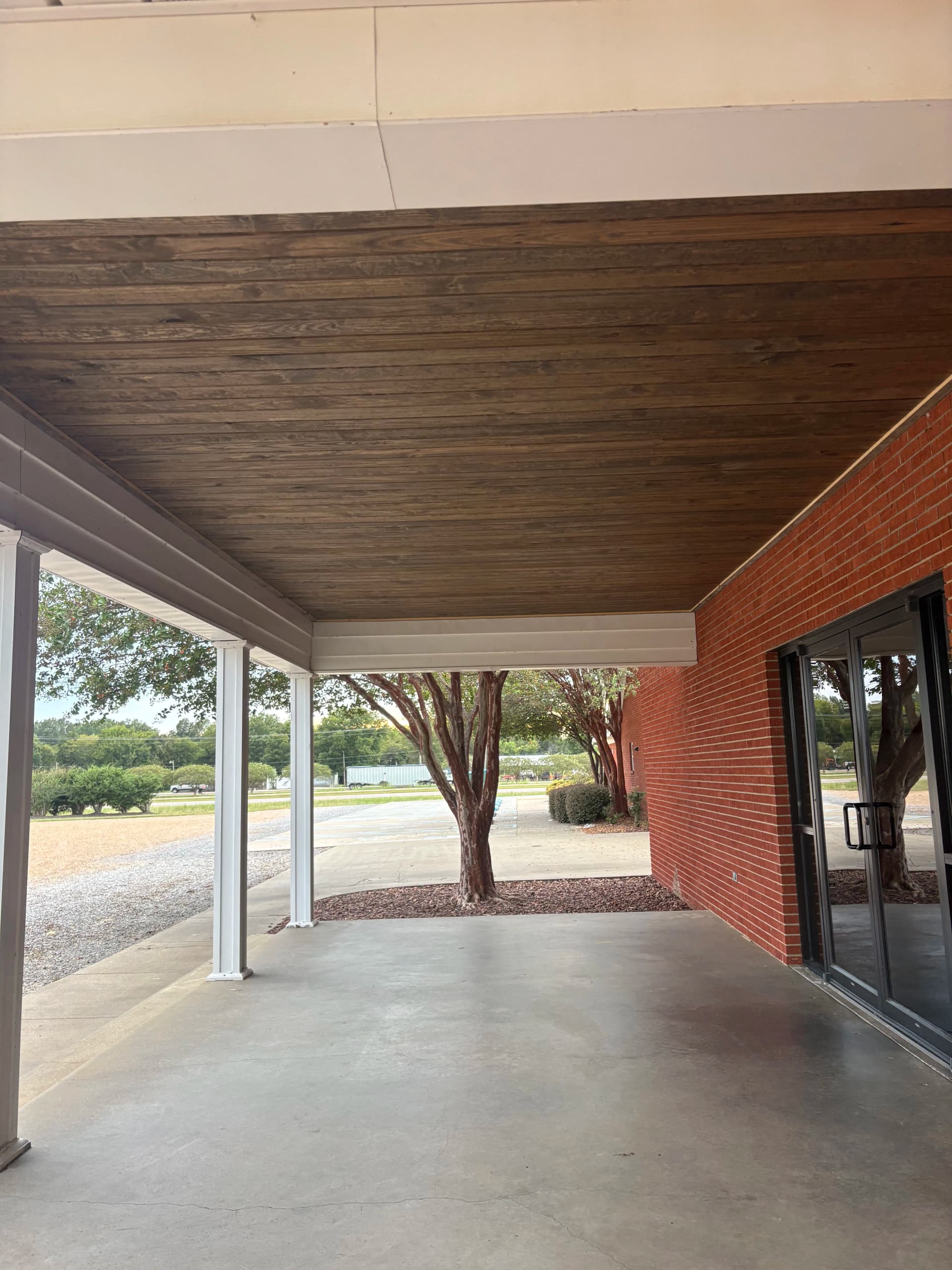 Tongue-and-Groove Porch Ceiling Upgrade on a Church image
